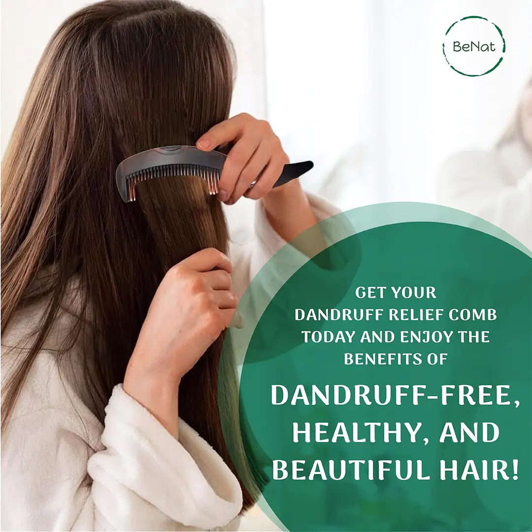 Dandruff Comb Hairbrush for Exfoliating, Massage, and Oil Buildup Removal (Women, Men, Kids)